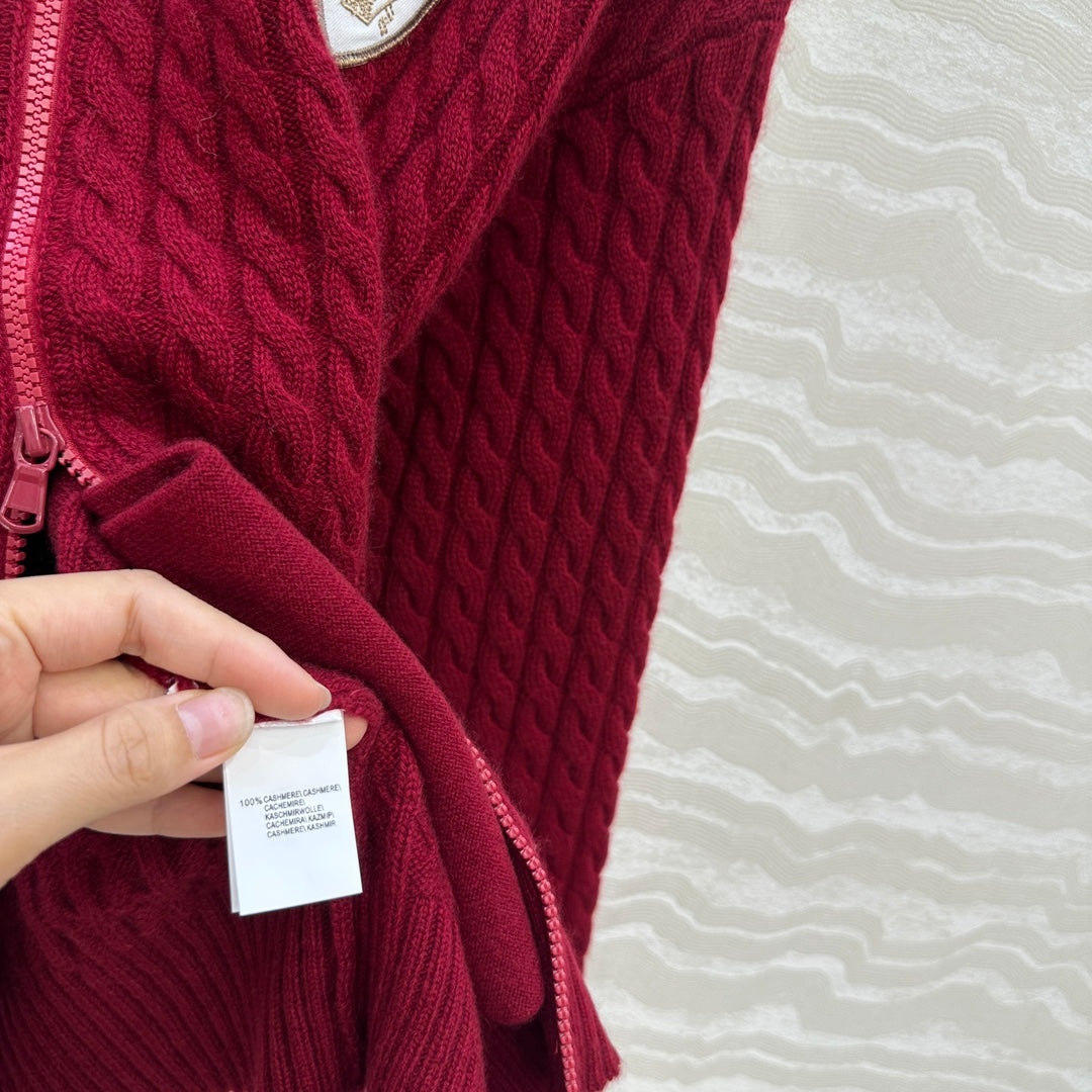 Brune 25fw jacquard cardigan