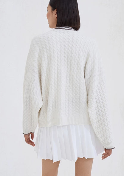 Brune 25fw jacquard cardigan