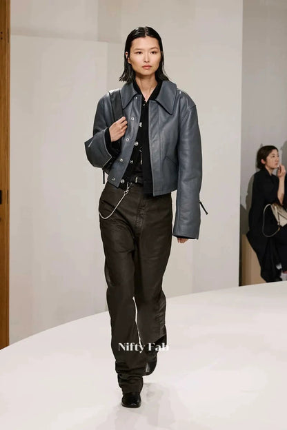 Lem 25fw leather jacket