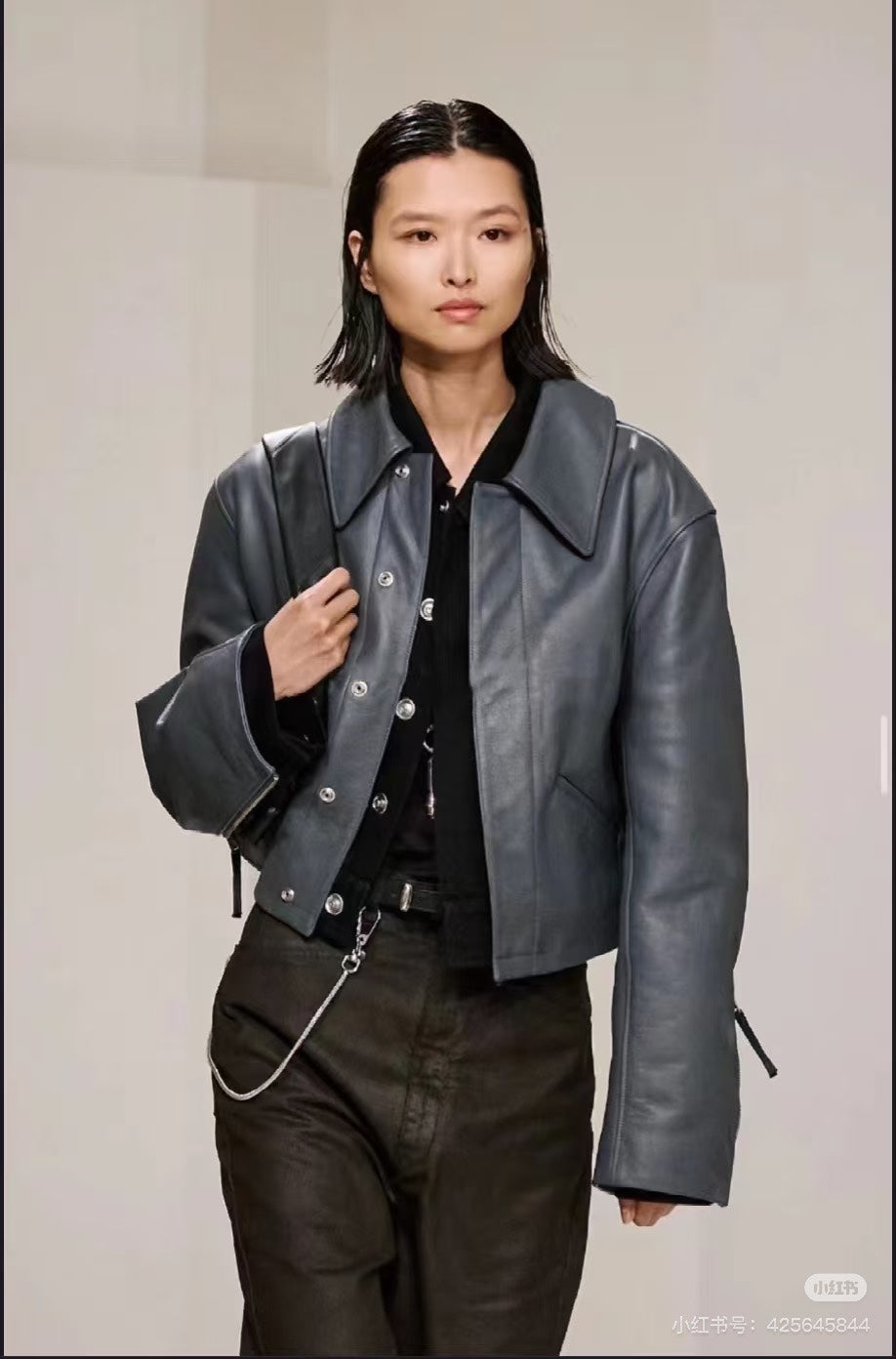 Lem 25fw leather jacket
