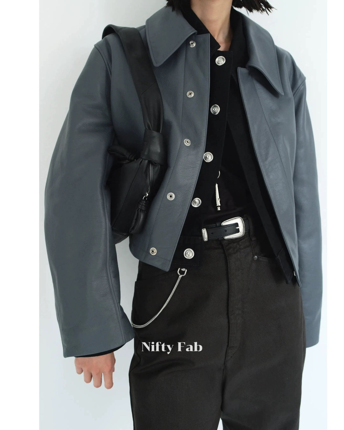 Lem 25fw leather jacket
