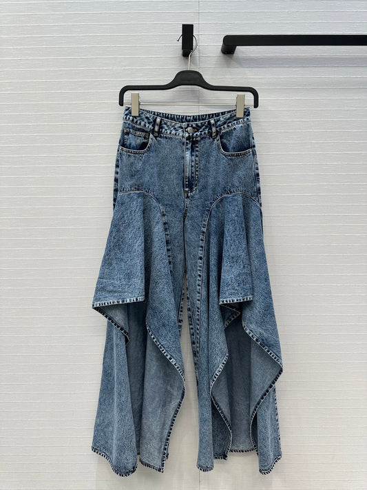 Alai 25fw ruffles jeans