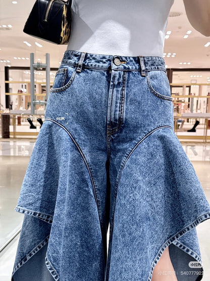Alai 25fw ruffles jeans