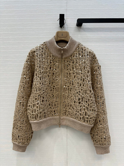 Brune 25fw embroidered cardigan