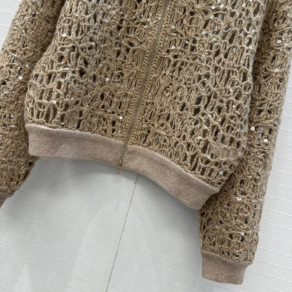 Brune 25fw embroidered cardigan