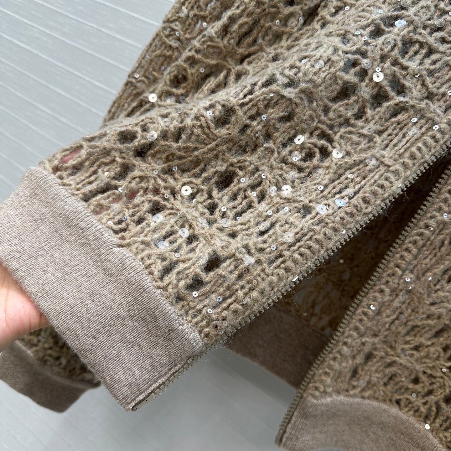 Brune 25fw embroidered cardigan