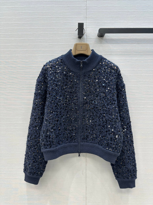 Brune 25fw embroidered cardigan