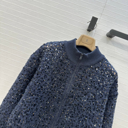 Brune 25fw embroidered cardigan