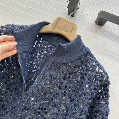 Brune 25fw embroidered cardigan