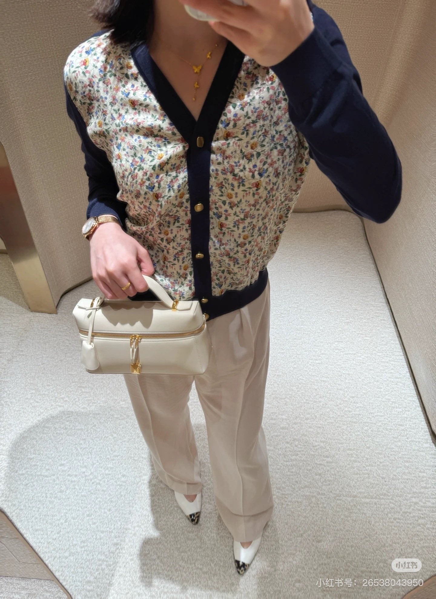 Loro 25fw printed cardigan