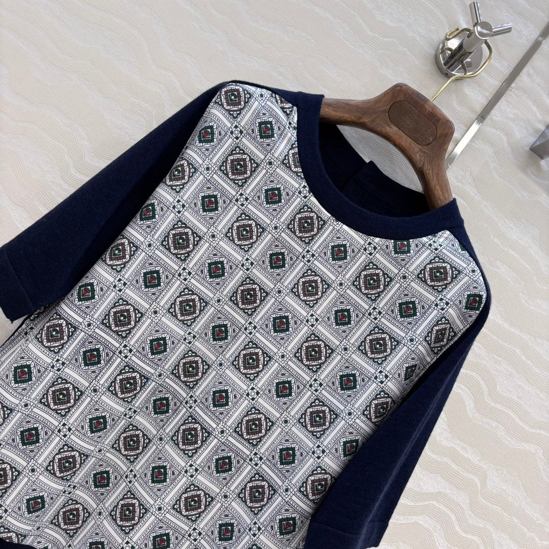 Loro 25fw printed sweater