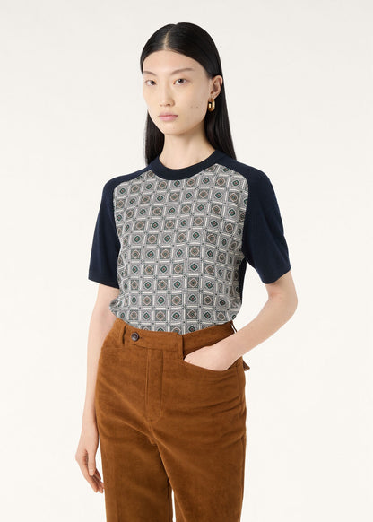 Loro 25fw printed sweater