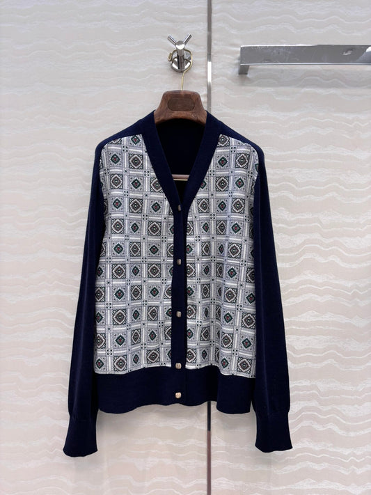 Loro 25fw printed cardigan