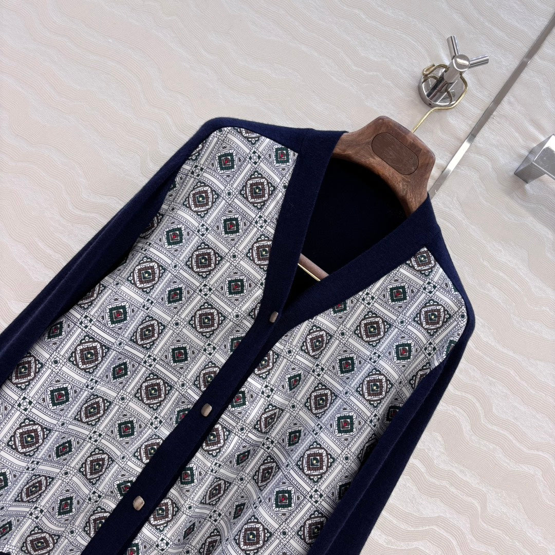 Loro 25fw printed cardigan