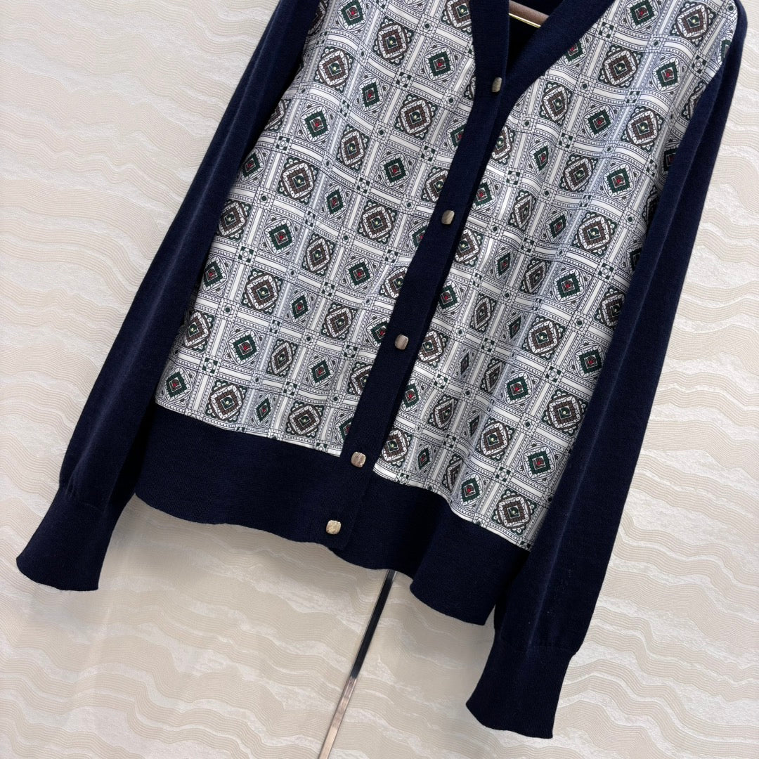 Loro 25fw printed cardigan