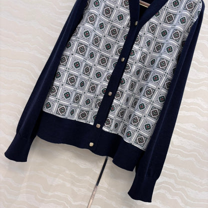 Loro 25fw printed cardigan