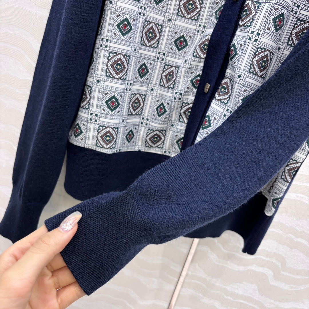 Loro 25fw printed cardigan