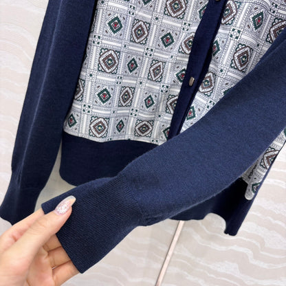 Loro 25fw printed cardigan