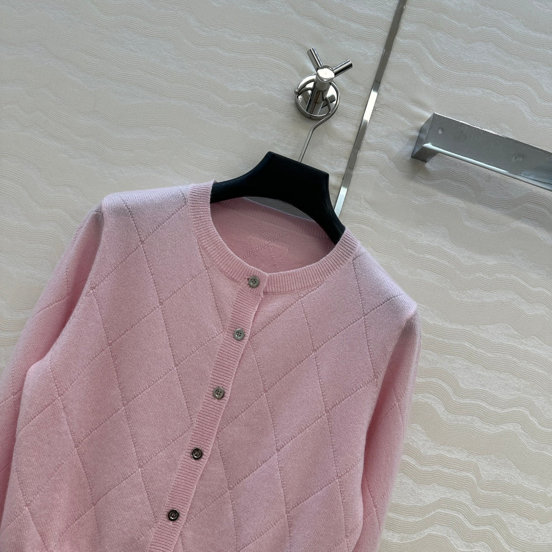 Pra 25fw jacquard cardigan