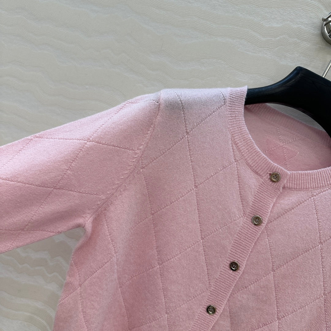 Pra 25fw jacquard cardigan