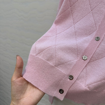 Pra 25fw jacquard cardigan