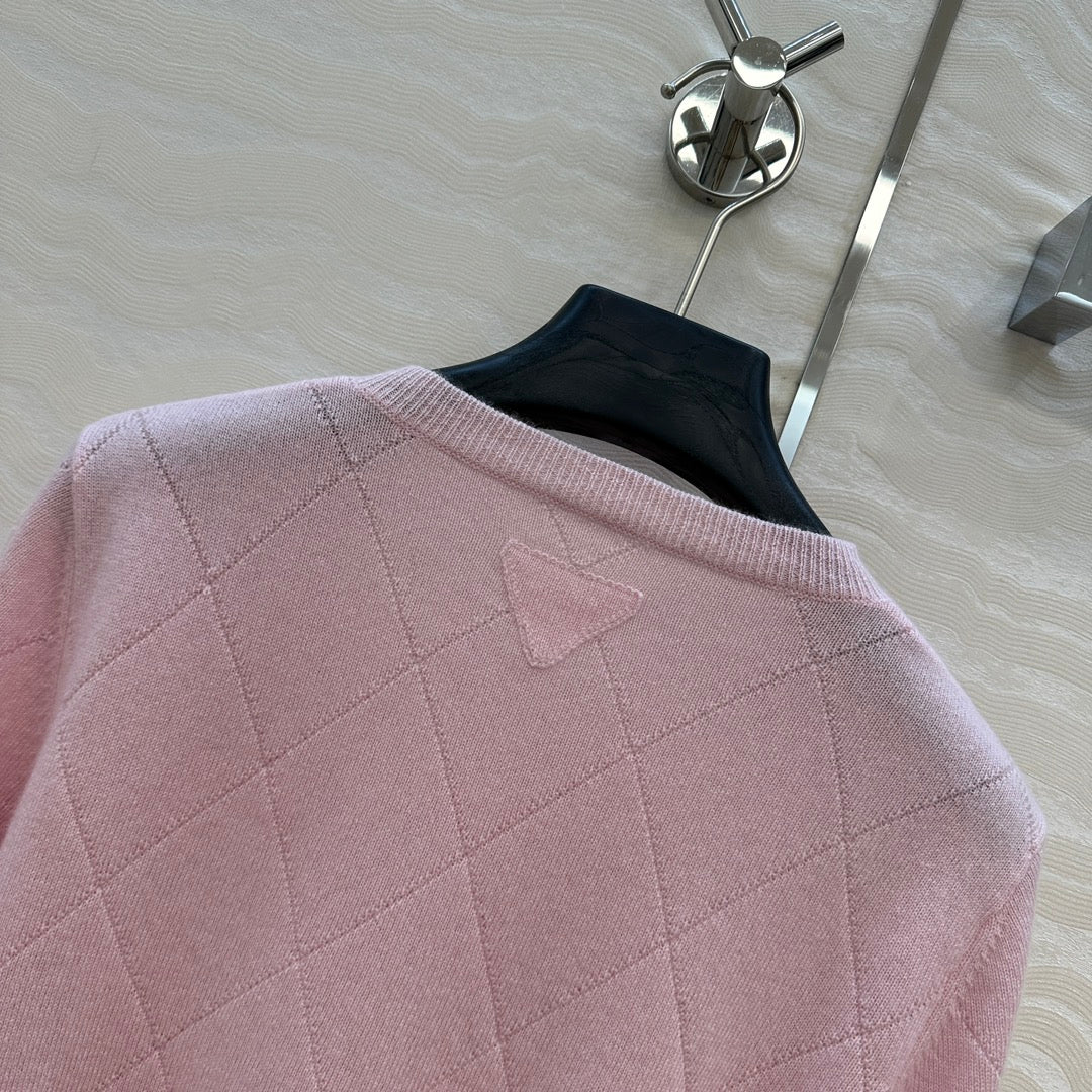 Pra 25fw jacquard cardigan