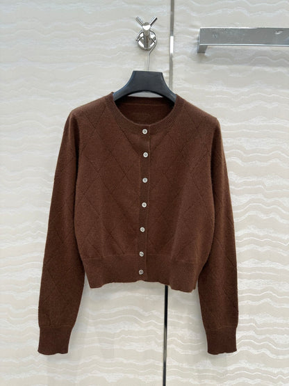 Pra 25fw jacquard cardigan