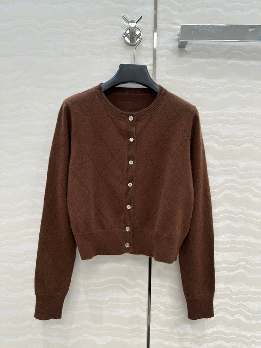 Pra 25fw jacquard cardigan