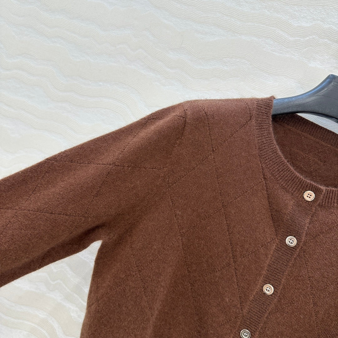 Pra 25fw jacquard cardigan