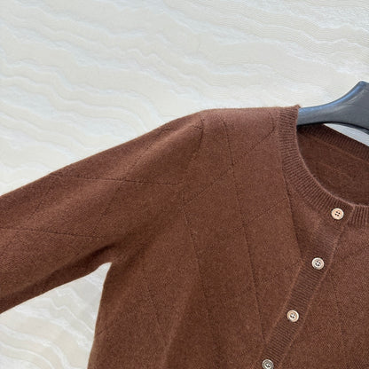 Pra 25fw jacquard cardigan