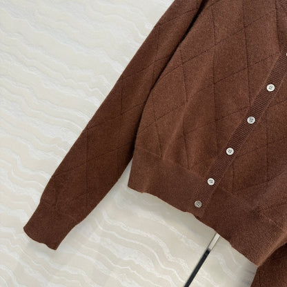 Pra 25fw jacquard cardigan