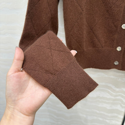 Pra 25fw jacquard cardigan