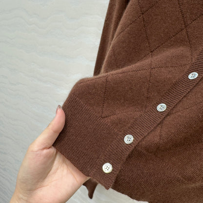 Pra 25fw jacquard cardigan