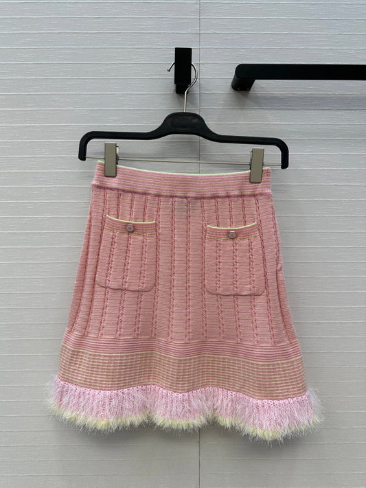 Chan 25fw knitted skirt
