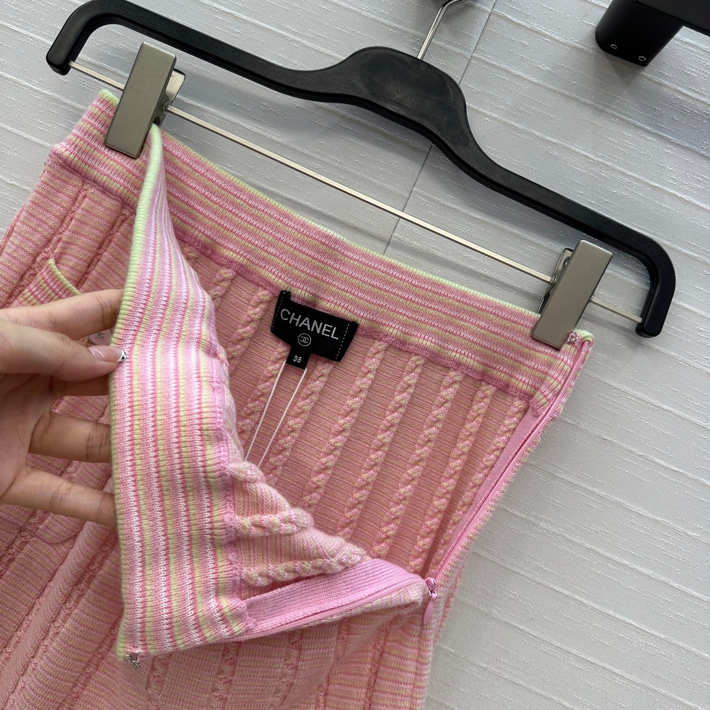 Chan 25fw knitted skirt