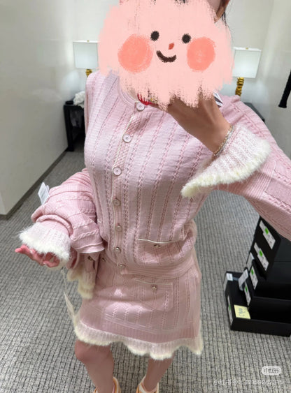 Chan 25fw knitted skirt