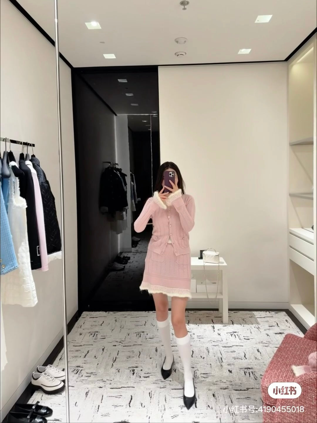 Chan 25fw knitted skirt