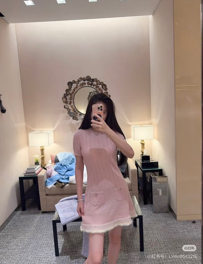 Chan 25fw knitted dress