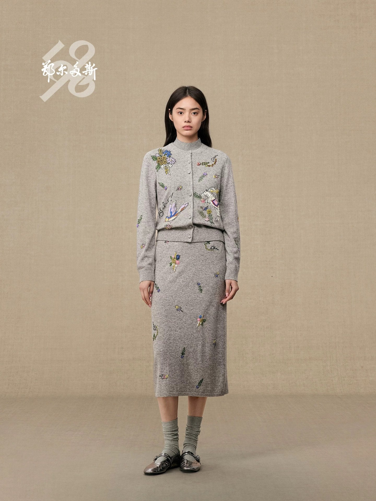 Er 25fw embroidered skirts
