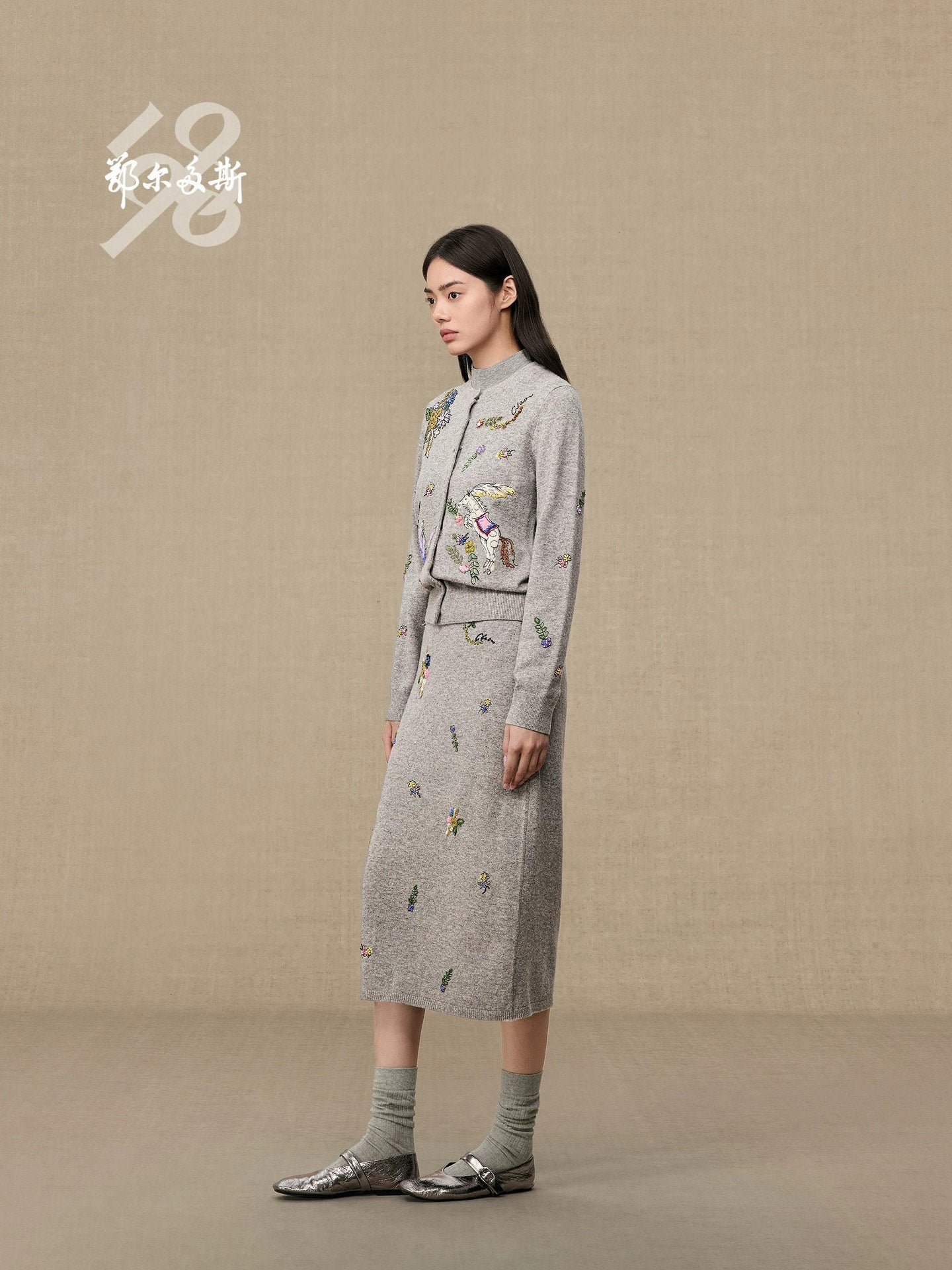 Er 25fw embroidered skirts