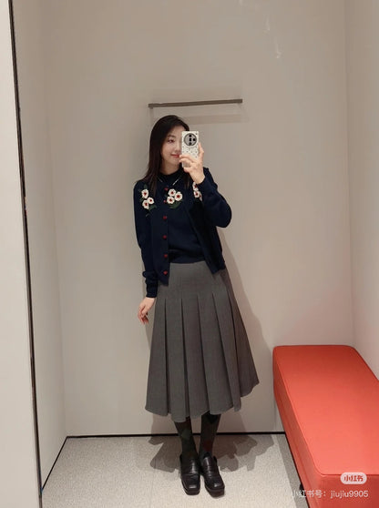 Er 25fw embroidered cardigan