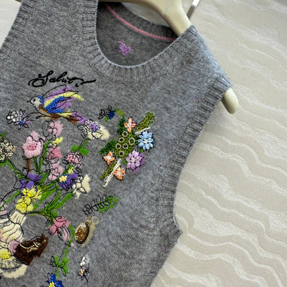 Er 25fw embroidered vest