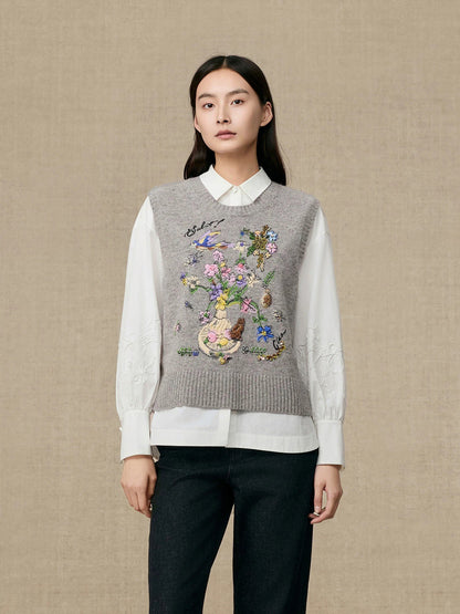 Er 25fw embroidered vest