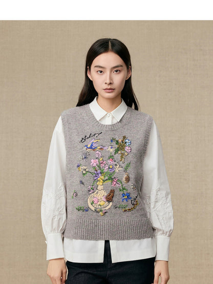 Er 25fw embroidered vest