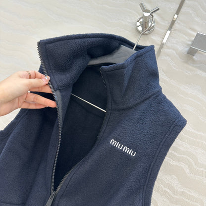 Miu 25fw embroidered vest