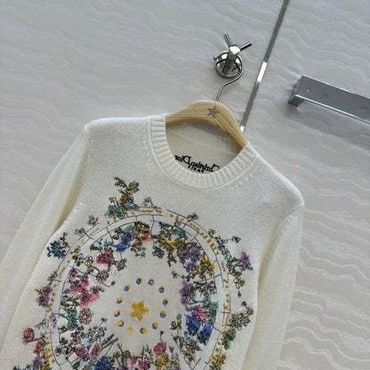 CD 25fw embroidered sweater