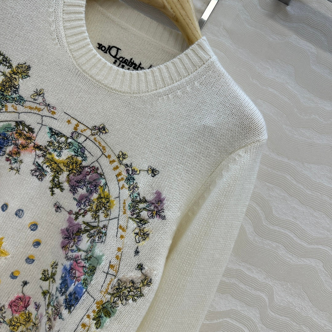 CD 25fw embroidered sweater