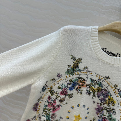 CD 25fw embroidered sweater