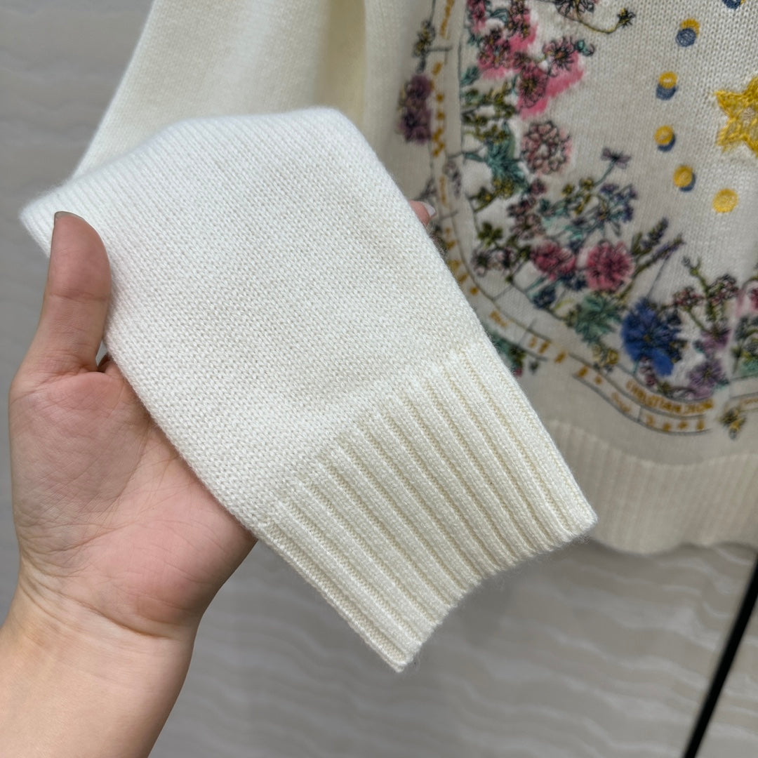 CD 25fw embroidered sweater