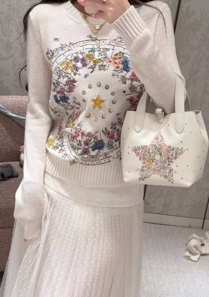 CD 25fw embroidered sweater